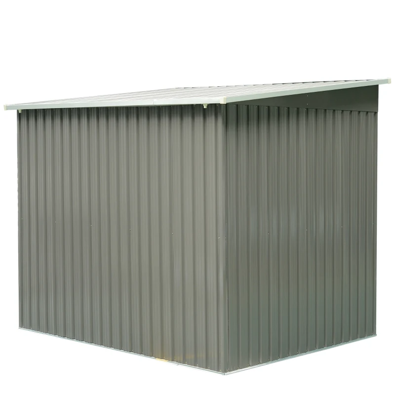 Outsunny 4' x 8' Steel Outdoor Garden Storage Shed Yard Tool House