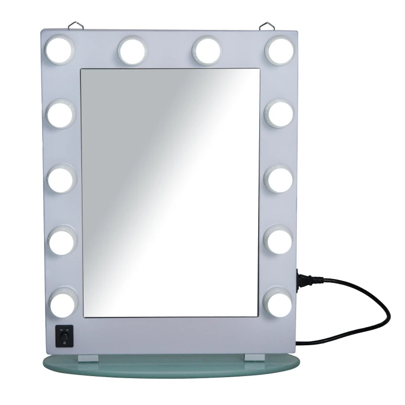 HomCom LED Lighted Make-Up Vanity Mirror - White