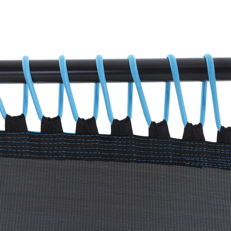 Soozier Foldable Small Exercise Trampoline with 3-Level Adjustable T-Bar for Adults and Children - Blue and Black