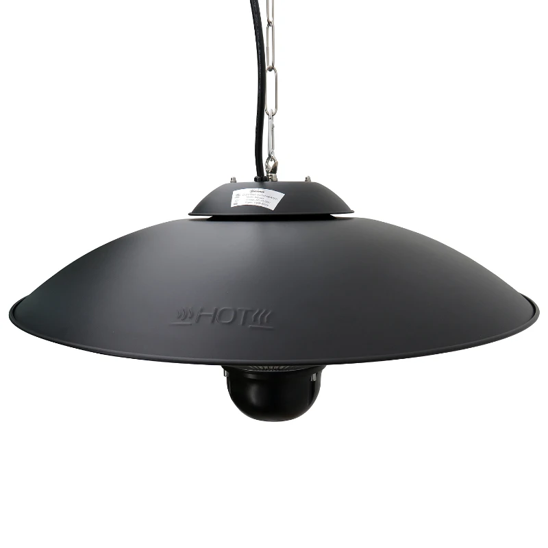 Outsunny 1500W Ceiling Mounted Round Outdoor Electric Patio Heater with LED Light and Remote Control