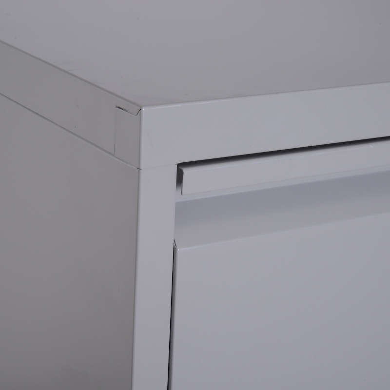 Vinsetto Metal 4 Drawer Vertical Locking Filing Cabinet - Grey