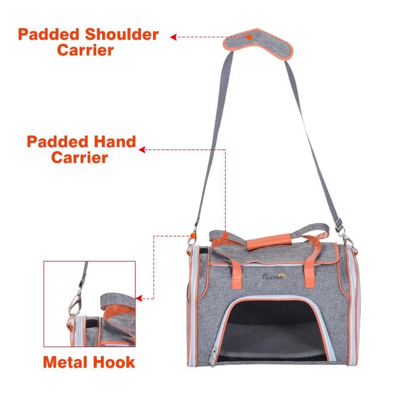 PawHut 18" Small Dog Carrier Pet Tote Bag Airline Approved Pet Carrier Cat Travel Carrier