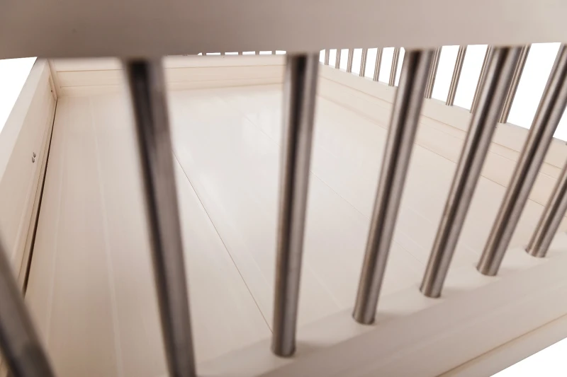 New Age Pet Raised Dog Bed with Memory Foam Cushion - Antique White Large