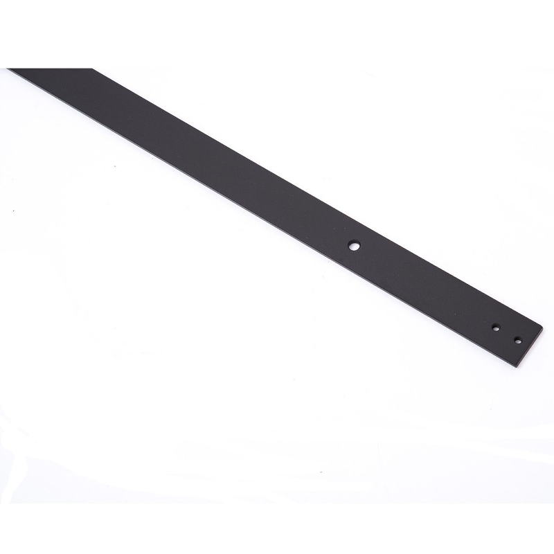 HomCom 6' Modern Interior Sliding Barn Door Hardware Kit - Black Carbon Steel