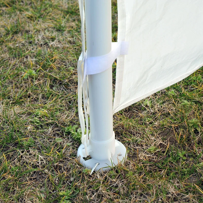 Outsunny 10' x 30' Pop Up Canopy Tent with 4 Removable Mesh Side Walls - White