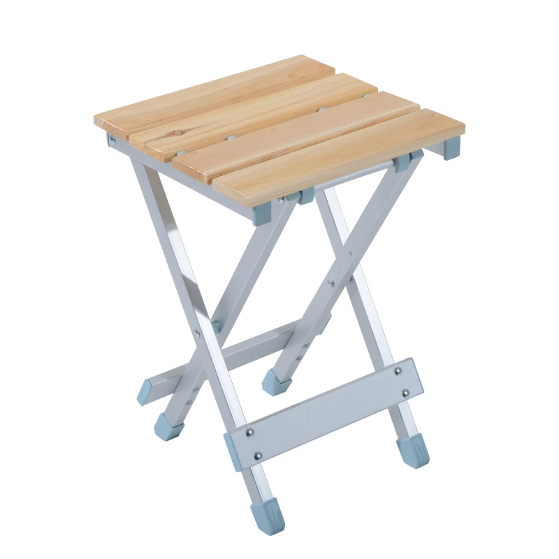 Outsunny 41" Height Adjustable Small Portable Wooden Folding Suitcase Picnic Table with Four Seats