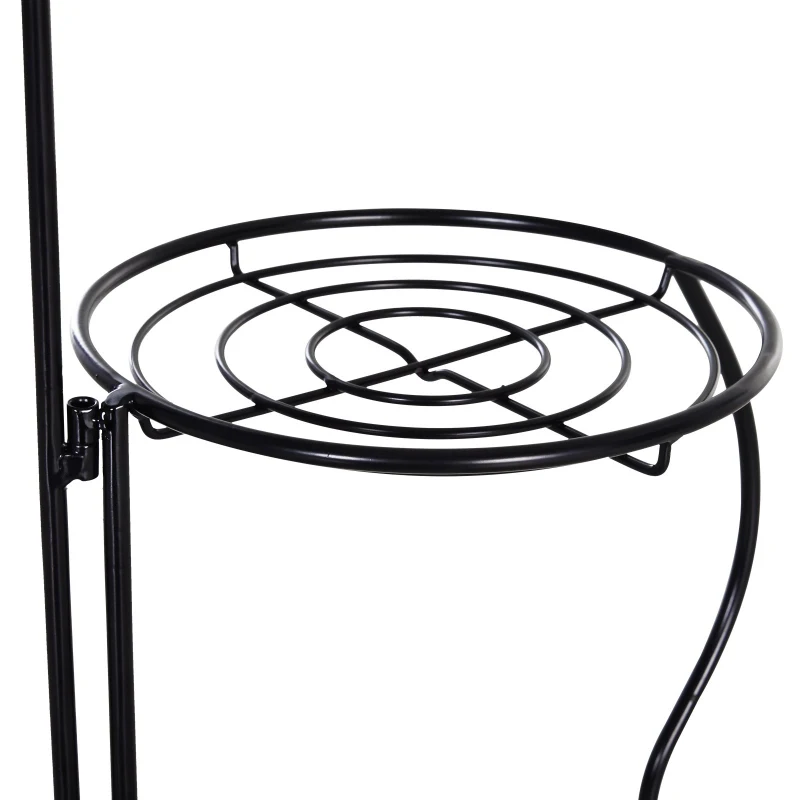 Outsunny 4-Tier Folding Flower Pot Stand Display Table for an Elegant Indoor/Outdoor Decorative Touch