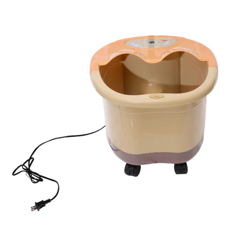 Soozier 8.5 Liter Bubbling Heated Manual Dual Foot Massager Bath With Timer