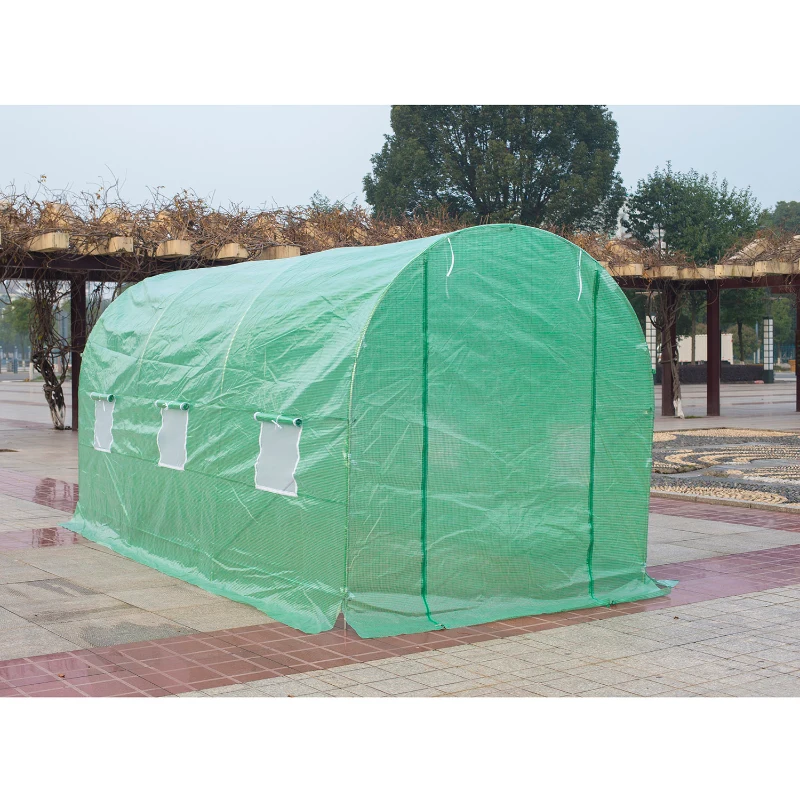Outsunny 15' x 7' x 7' Outdoor Portable Walk-In Greenhouse with Windows