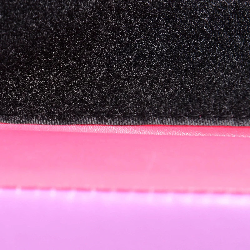 Soozier 8' x 4' x 2" PU Leather Folding Gymnastics / Martial Arts Tumbling Mat - Pink / Purple
