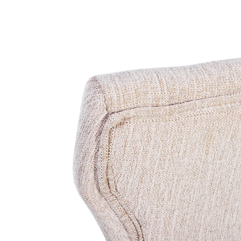 HOMCOM Set of 2 Modern Style Dining Chair Set with Button Tufting Fabric Beige