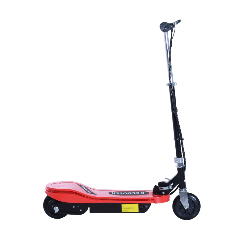 Aosom 120W Kids Folding Electric Scooter with LED Lights - Red