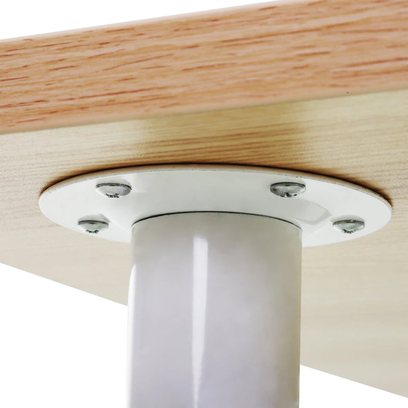 HOMCOM Modern Dining Table Office Working Desk Wood Top with Stainless Steel Leg