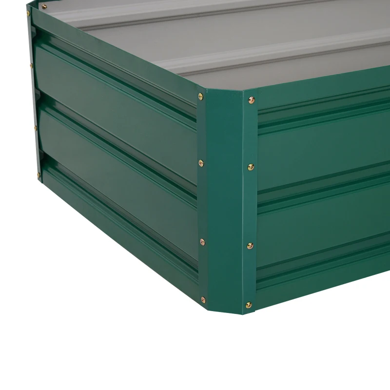 Outsunny Raised Garden Bed Gardner Frame Outdoor Planter Kit Flower Vegetable Gardening - Green