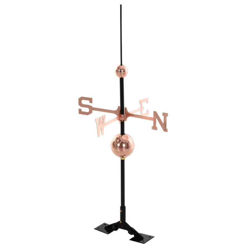 Outsunny Accent Rooster Weather Vane Pure Copper w/ Roof Mount Décor