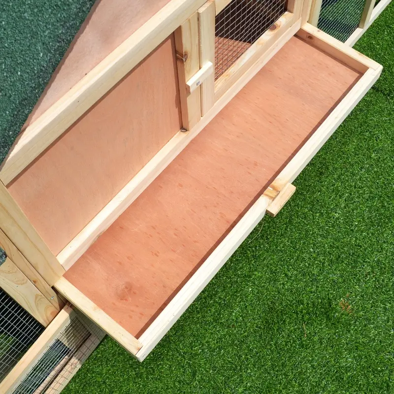PawHut 83" Wooden Two Story Outdoor Deluxe XL Rabbit Bunny House Hutch Pet Cage