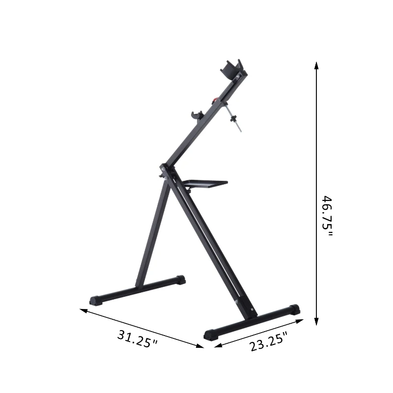 Aosom 47" Portable Folding Bike Repair Work Stand Rack - Black