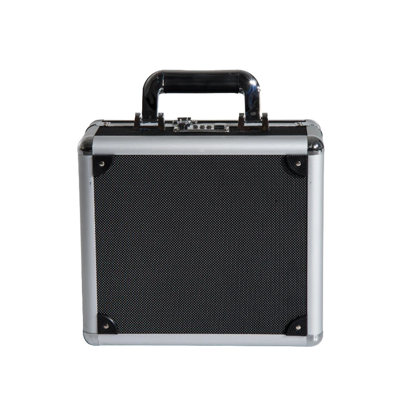 HomCom 11" Portable Aluminum Gun Case with Padded Interior and Combination Lock - Black