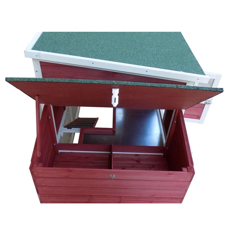 PawHut 67” Wooden Backyard Chicken Coop Kit With Garden Box, Run Area And Nesting Box