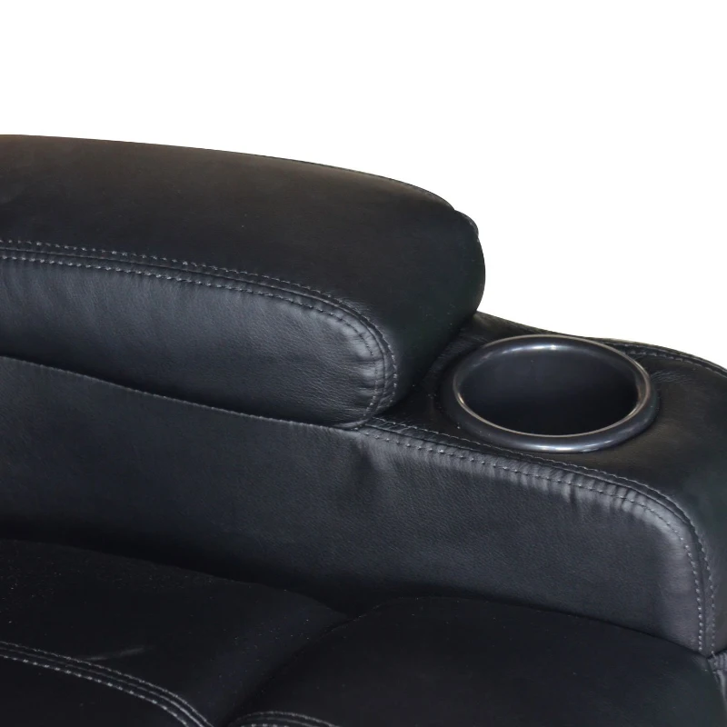 HOMCOM Faux Leather Heated Massage Recliner Chair with Remote - Black
