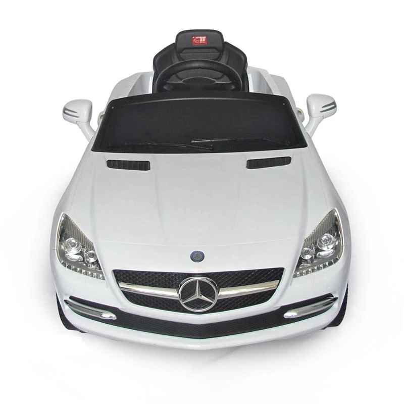 Mercedes-Benz SLK Kids 6v Electric Battery Powered Ride On Toy Car w/ Parent Remote Control - White