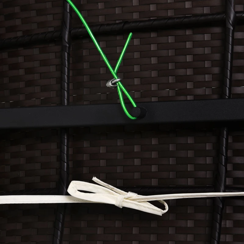 Outsunny Outdoor Folding Rattan Wicker Lounge Chair, Curved Patio Deck Pool Couch, Comfortable Sun Lounger