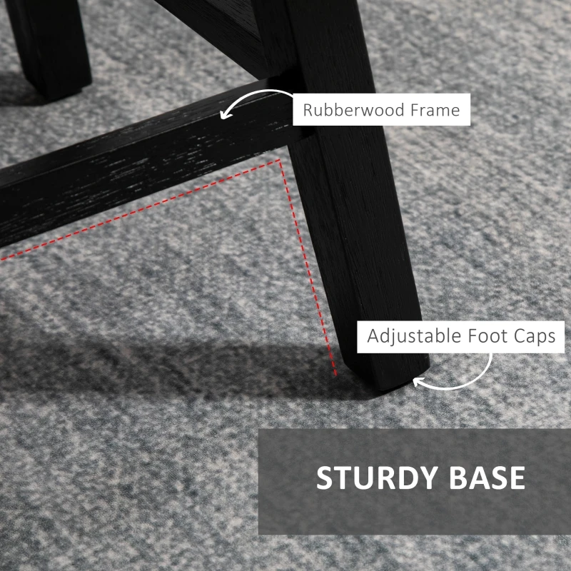 HOMCOM 28.5" Set of 2 Swivel Bar Height Bar Stools, Armless Upholstered Barstools Chairs with Soft Padding Cushion and Wood Legs, Light Gray