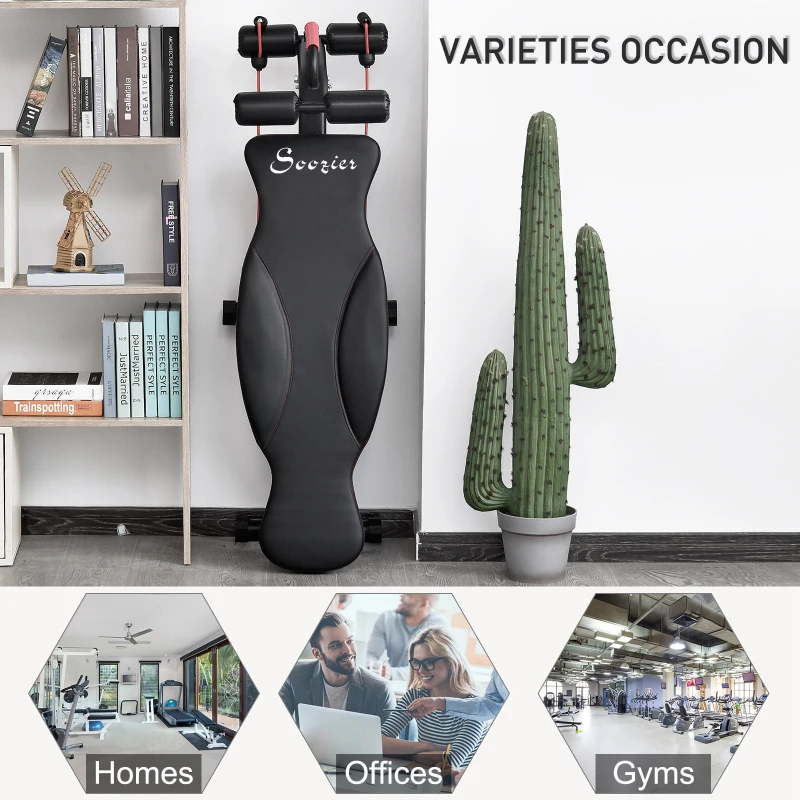 Soozier Heavy Duty Weight Bench Multifunctional Sit-Up and Dumbbell Weight Bench with 4-Angle Adjustable Backrest & Lightweight Portable Design