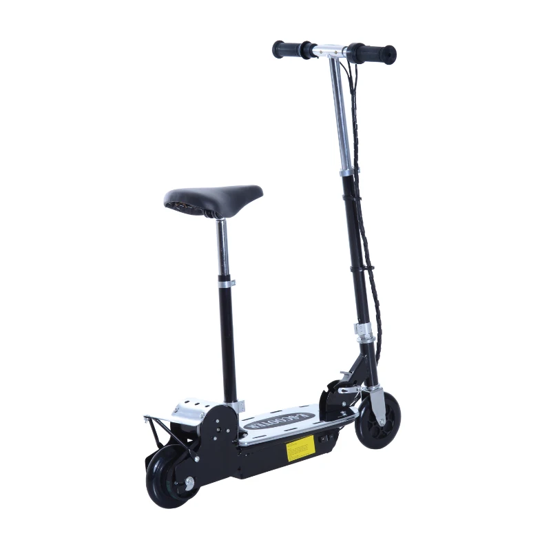 Aosom Black High-Powered 120W Motorized Kids Folding Electric Scooter