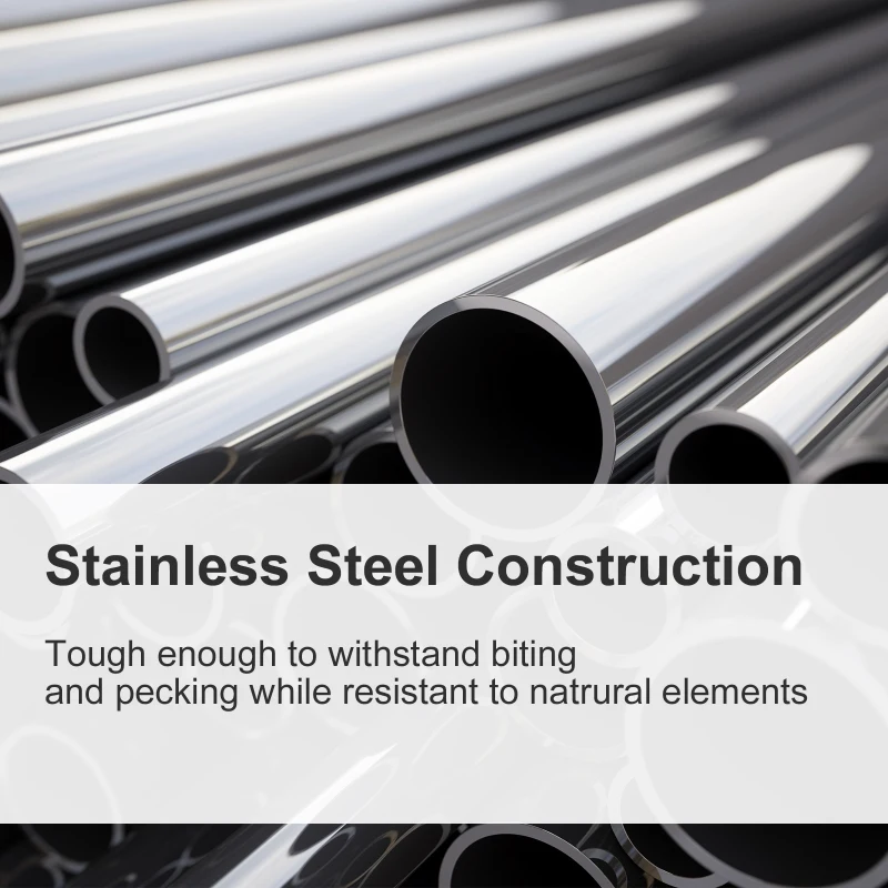 Open Box PawHut 25" Dome Top Stainless Steel Travel Bird Cage Carrier with Handle Perch