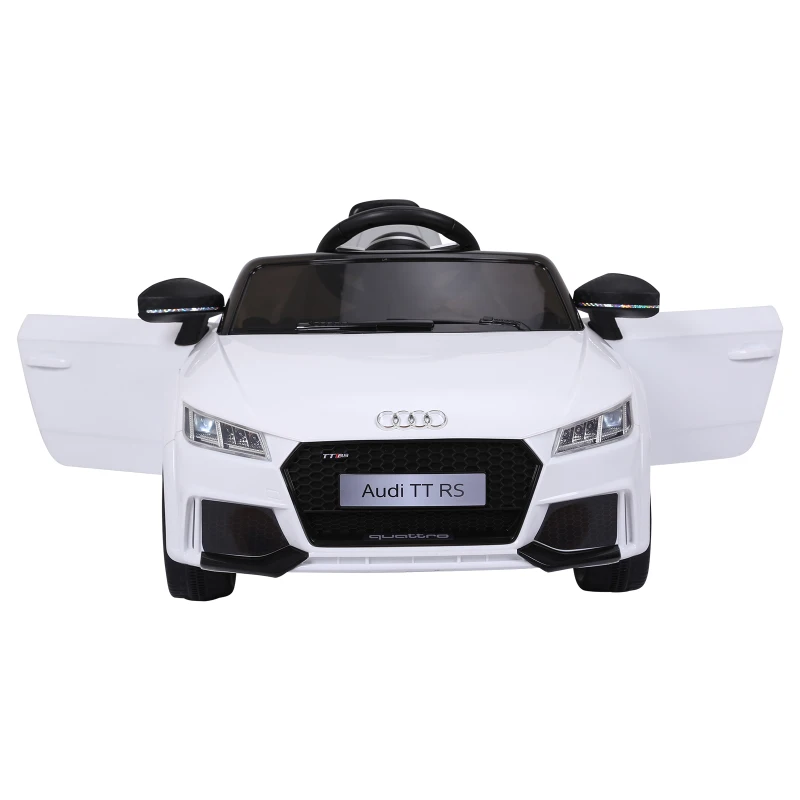 Aosom 6V Audi TT RS Kids Oudtoor Electric Sports Car Vehicle Ride On Toy One Seat with Remote Control - White
