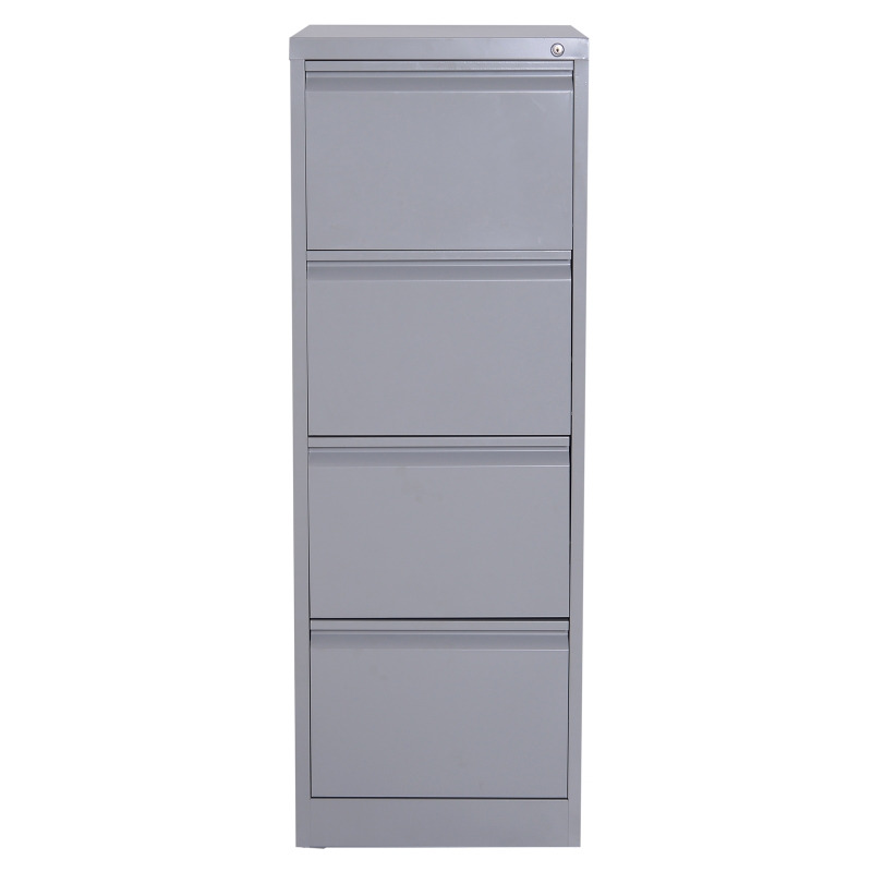 Vinsetto Metal 4 Drawer Vertical Locking Filing Cabinet - Grey