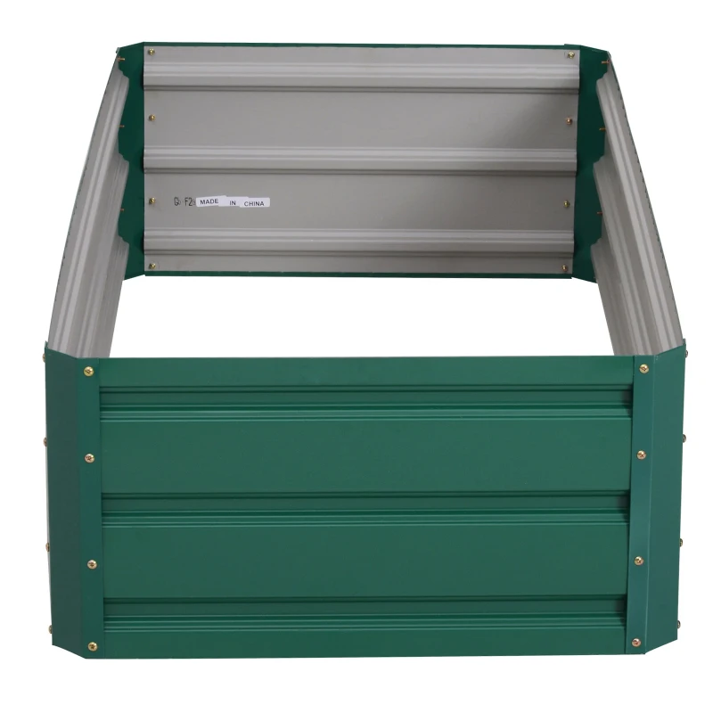 Outsunny Raised Garden Bed Gardner Frame Outdoor Planter Kit Flower Vegetable Gardening - Green
