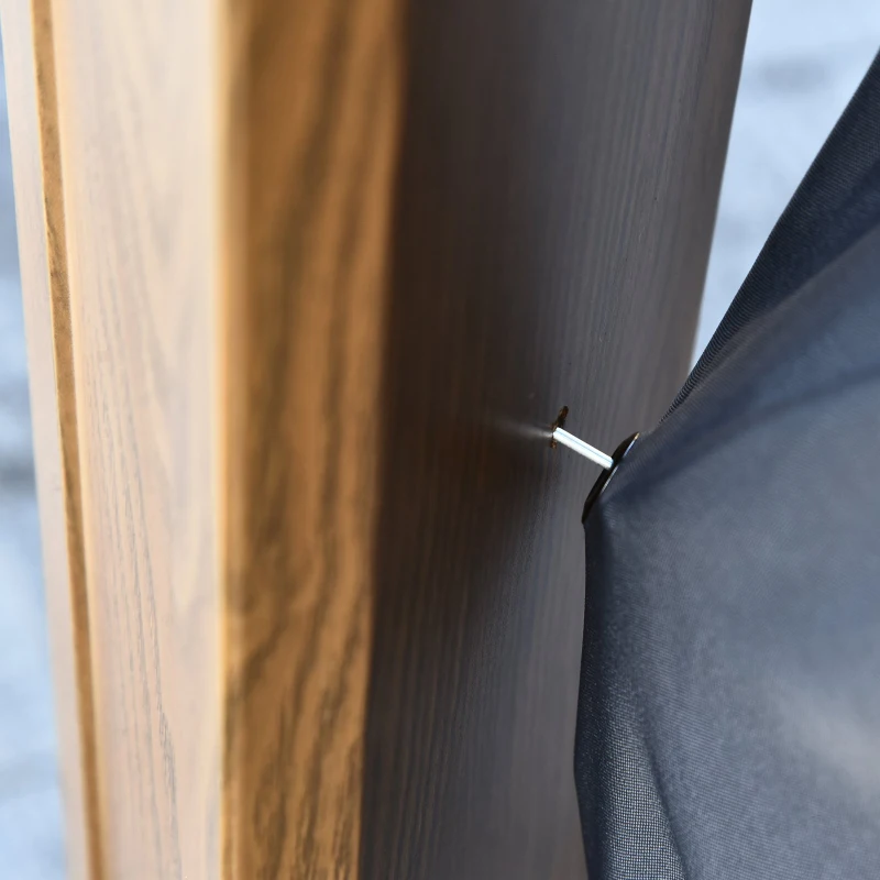 Outsunny 10' x 10' Wood Backyard Hardtop Canopy Gazebo with Screened Curtains, Sling Netting and Strong Frame