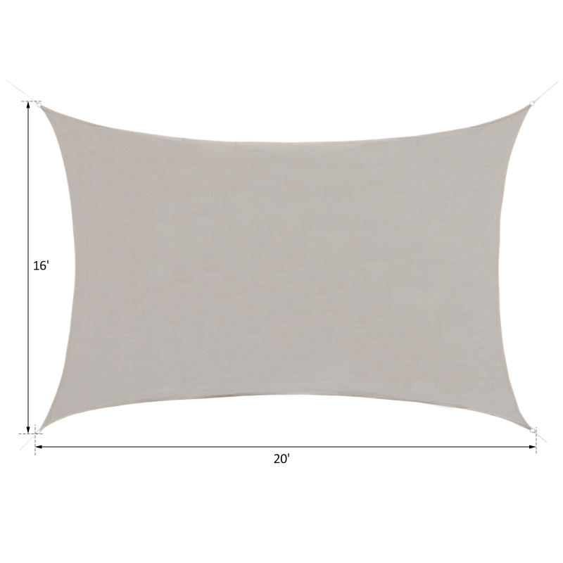 Outsunny Sun Shade Sail - UV Block Canopy for Outdoor Patio, Garden - Triangle, Square, Rectangle Options