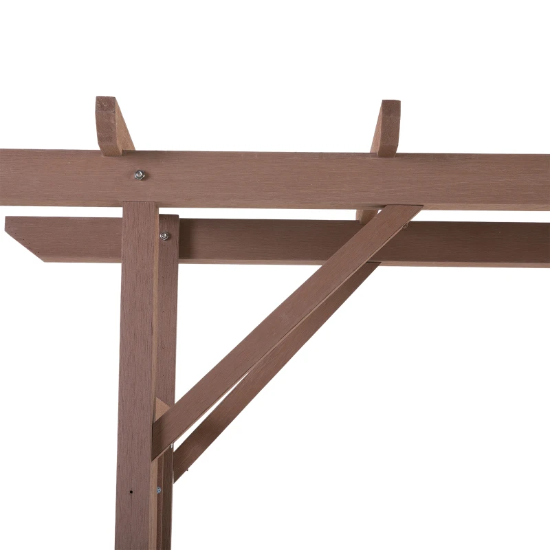 Outsunny 78" WPC Wood Plastic Composite Outdoor Garden Pergola Style Arbor Arch Trellis