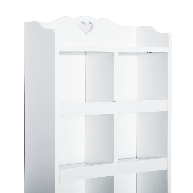 HomCom 14" W x 30" H Wood Wall Mount Bathroom Storage Cabinet - White