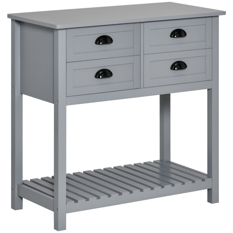 Gray Kitchen 2-Drawer Storage Organizer