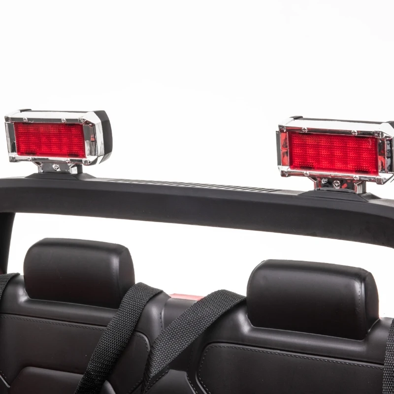 Aosom 12V Ride On Car 2- Seat SUV Truck w/ Remote Control & 3 Speeds & LED Light Bar and Audio Input - Red