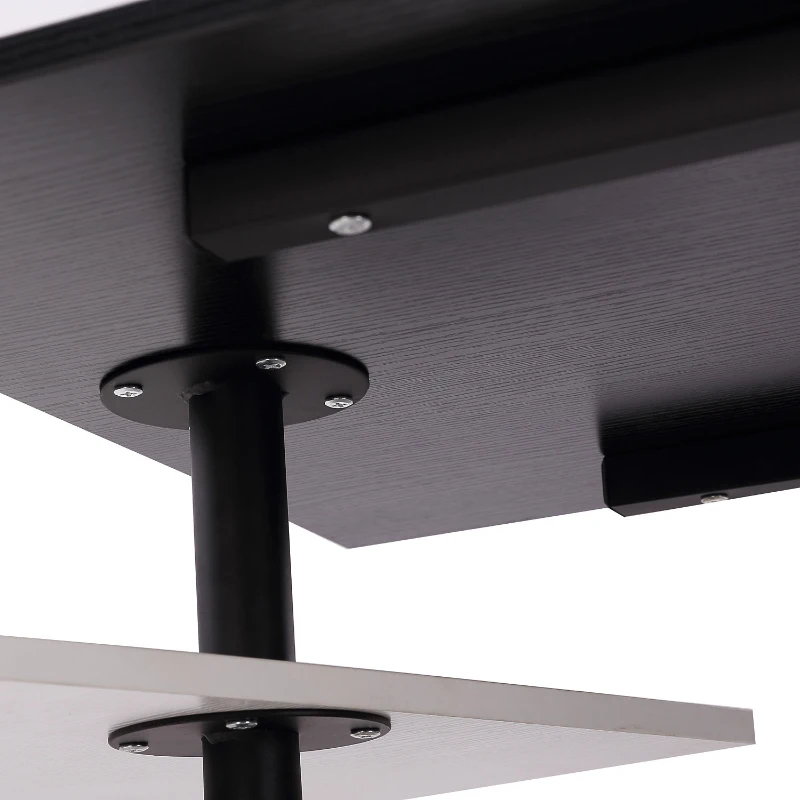 HomCom 52”- 85” Swivel Computer Table Desk - Black/White