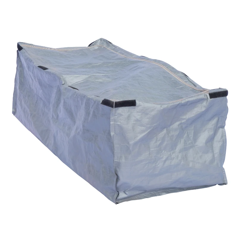 Outsunny 47" 2-Persom Wooden Outdoor Storage Bench with Removable Waterproof Lining