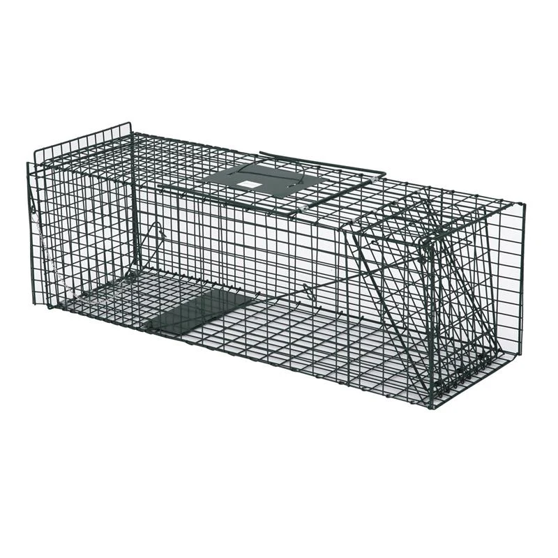 Pawhut 37" Humane Cage Live Small Animal Trap - Green