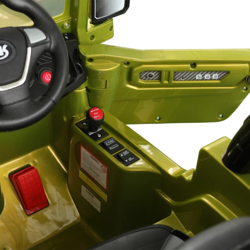 Aosom Ride On Car Off Road Truck SUV 12V Kids Electric Battery Powered Off Road Truck with Remote Control and MP3, Adjustable Speed, Green