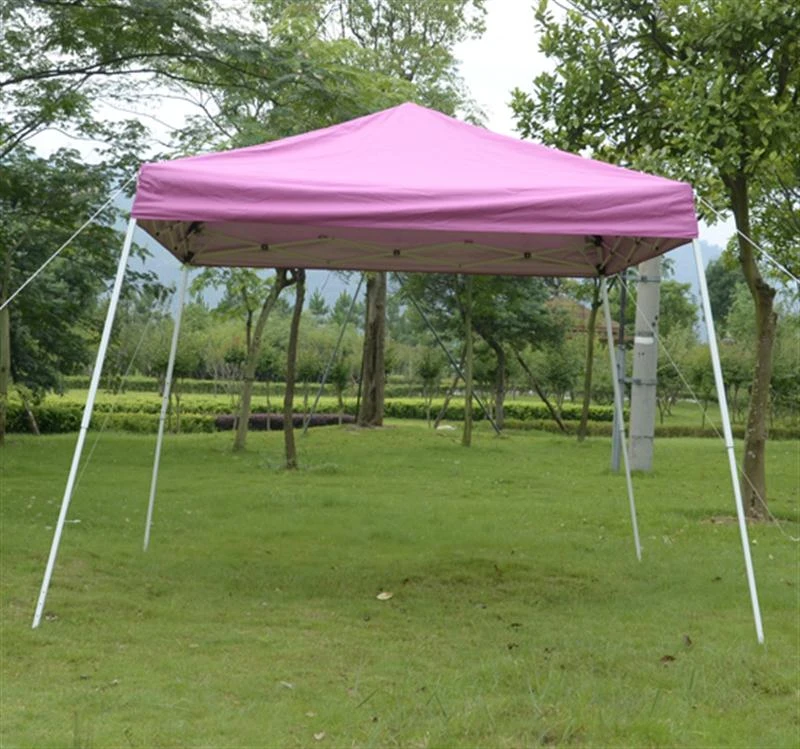 Outsunny 10' x 10' Slant Leg Easy Pop-Up Canopy Party Tent - Pink