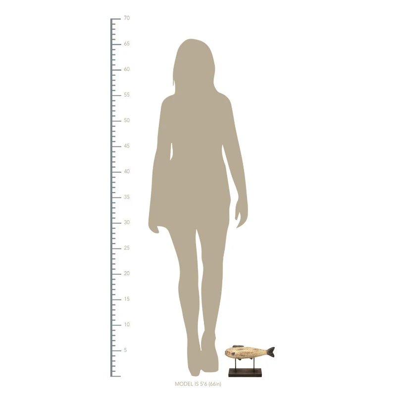 Stratton Wood Fish Table Top Sculpture