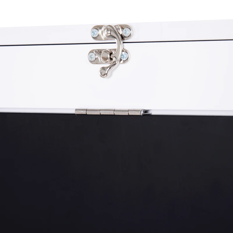 HOMCOM Wall Mounted Space Saving Writing Table Foldable Computer Desk with a Blackboard for Notes Book