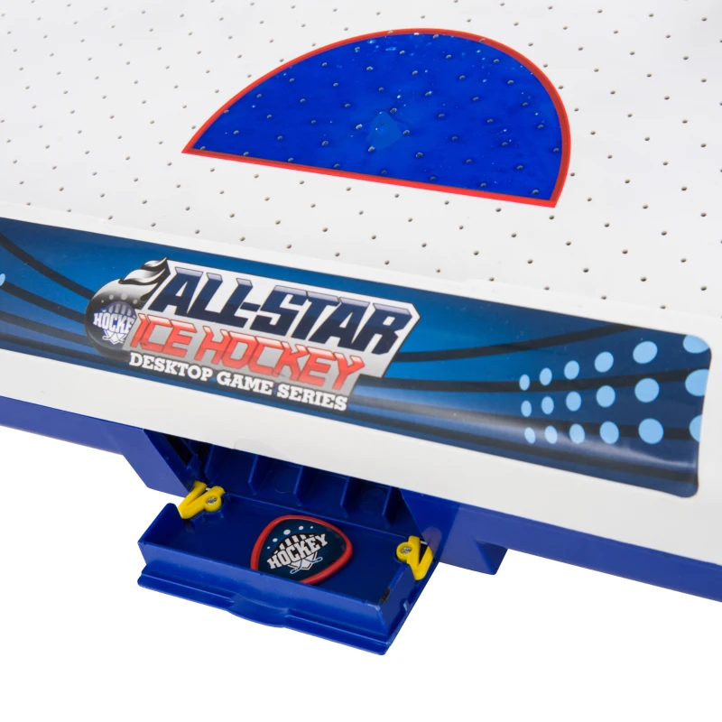 Soozier 40" Mini Ice Hockey Table Tabletop Game for Kids Sportcraft Air Hockey Table - White/Blue