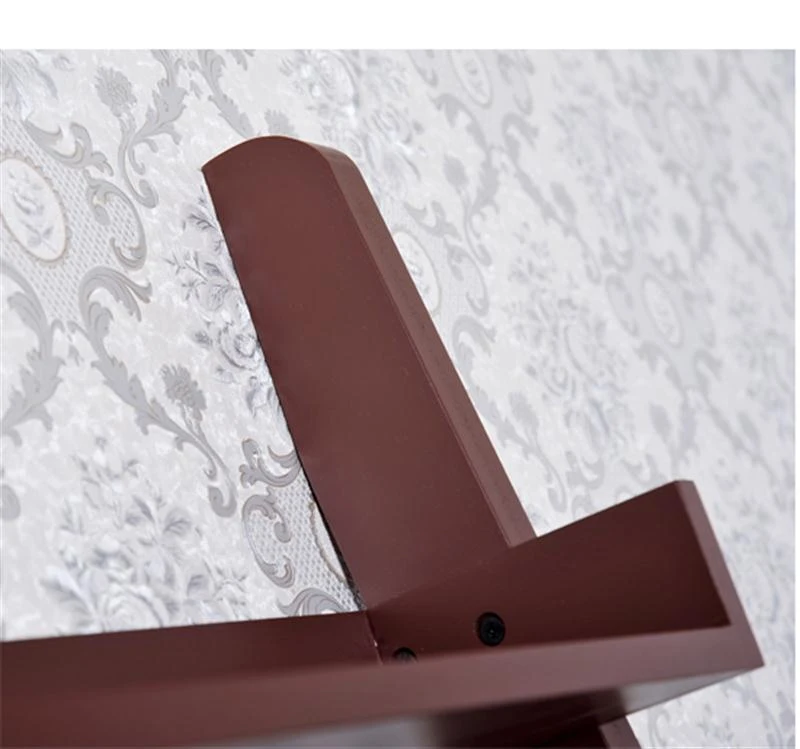 HomCom Brown Wood Leaning Ladder Bookcase Wall Book Shelf Unique 72" High 5-Tier