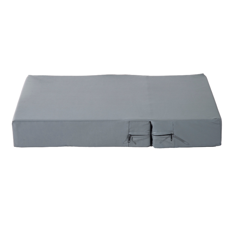 Pawhut 2 Step PU Leather Folding Pet Stairs - Dark Grey