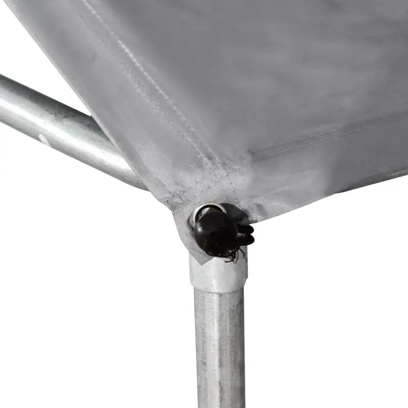 PawHut 10ft Outdoor Pet Dog Run House Kennel Shade Cage Enclosure w/ Cover Playpen - Silver